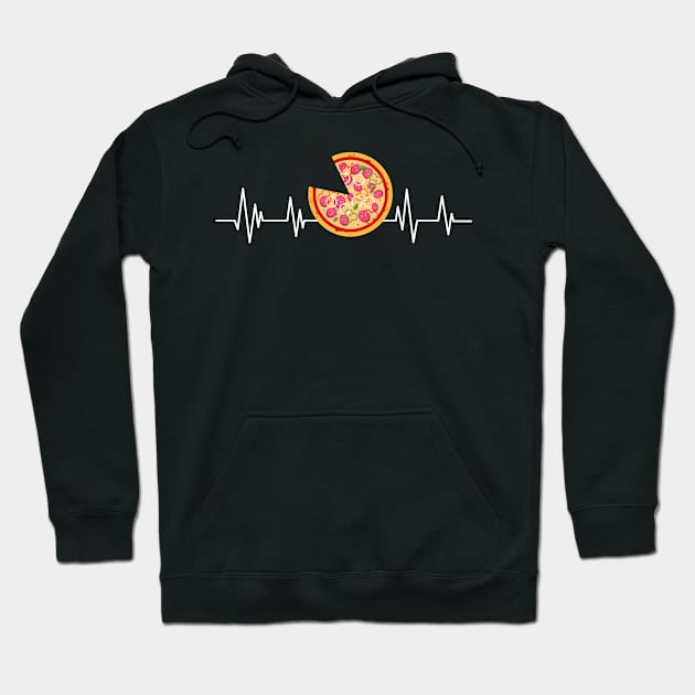 pizza heartbeat pizza heart pizza lovers, Hoodie by mezy